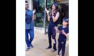 शिल्पा शेट्टी निकली घर से बहार और बजायी ताली