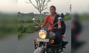 बुलेट चलाती सोनी कुड़ी