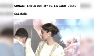 सोनम का चेहरा देखने लायक है इस वीडियो में LOL