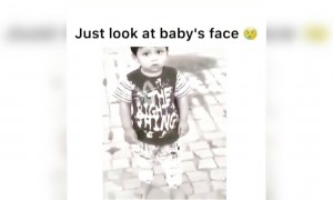 बच्चे की शकल देखने लायक है