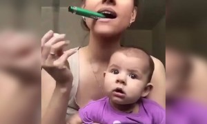 इस बच्चे का रिएक्शन देखिये कितना क्यूट है