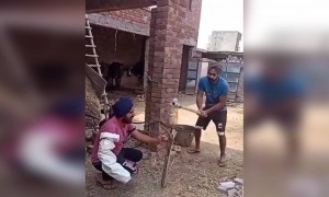 लकड़ी तोड़ रहा था या हड्डी