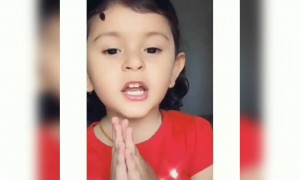 इस बच्ची का ये क्यूट वीडियो देख आप हंस पड़ेंगे